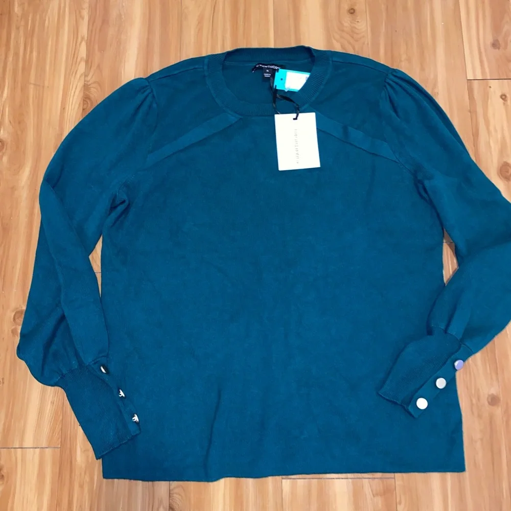 41 Hawthorn Men's Rich Teal Crewneck Sweater - Picture 3 of 3